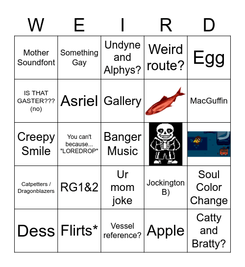 Deltarune Chapter 3 Prediction bingo Card