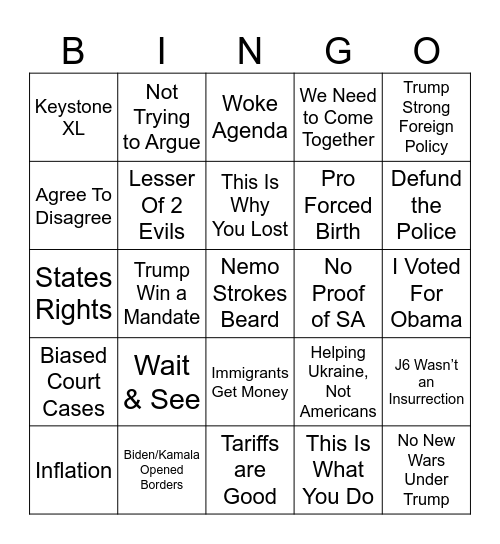 Congrats to Ashli Babbitt on 4 years sobriety Bingo Card