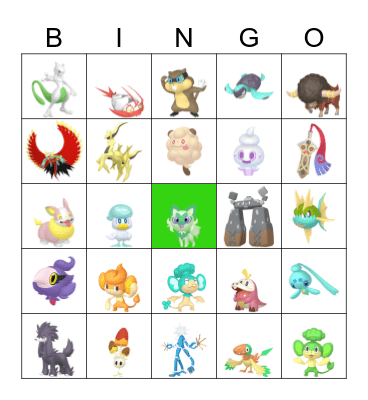 2025 Shiny Pokemon Bingo Card