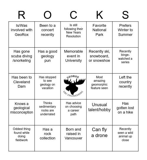 GEOROX BINGO Card