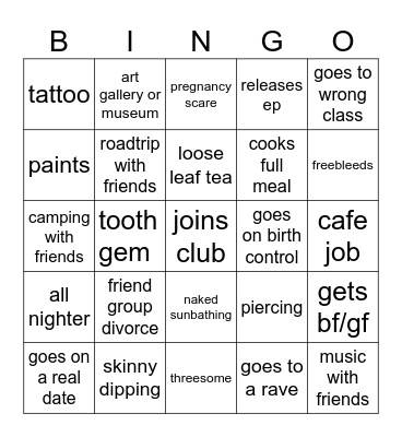 2025 Bingo Card