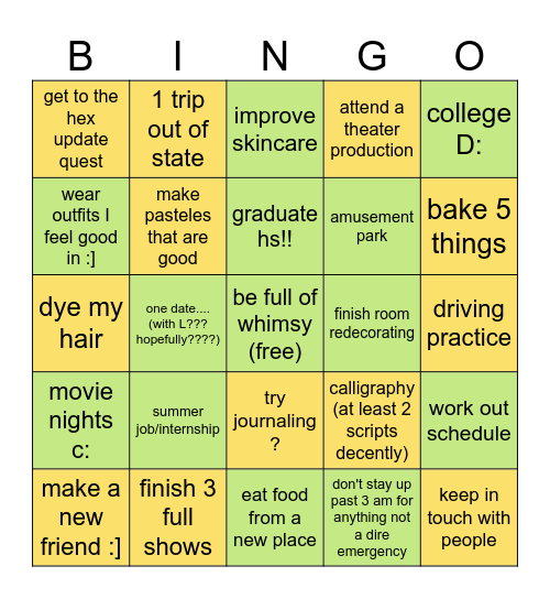 2025 Bingo Card