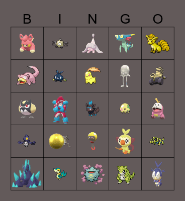 Shiny Dream Team Bingo Card