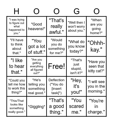 Hoo Bingo Card
