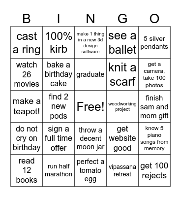 2025!!!!!!!!!!!!!!!!!!!!!!!!!!!!!! Bingo Card