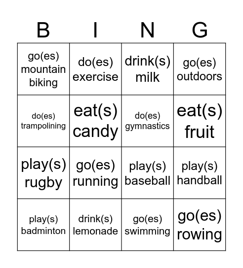 BID1-Unit 1 Bingo Card