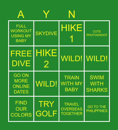 Our 2025 Bingo Card
