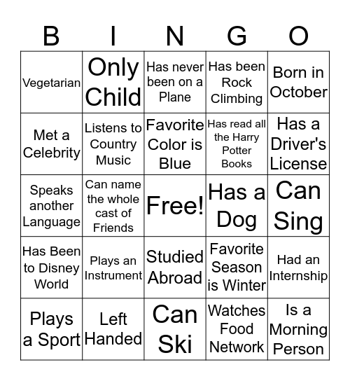 Bingo Card