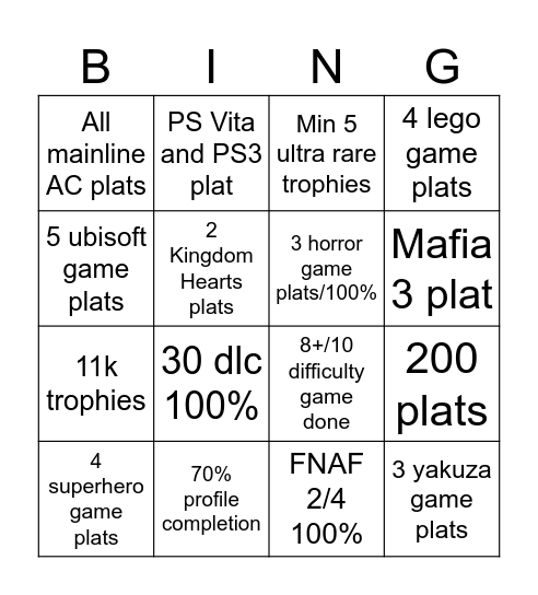 2025 Bingo Card