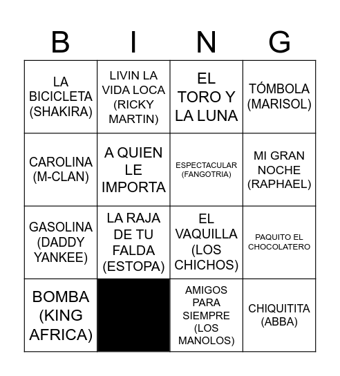 Bingo Card