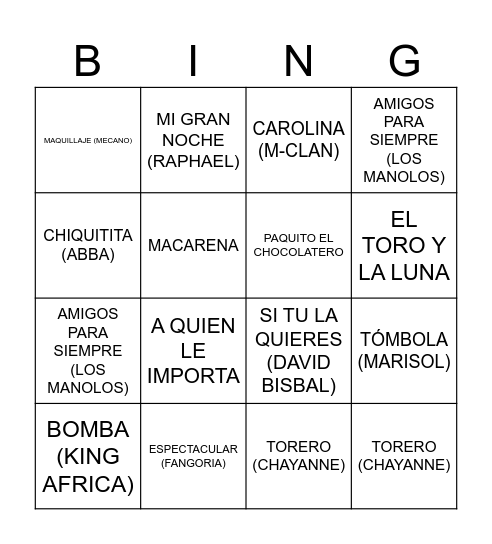 Bingo Card