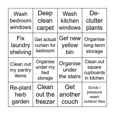 2025 Bingo - household edition Bingo Card