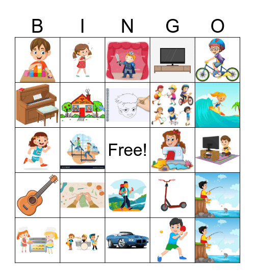 Áhugamál Bingo Card