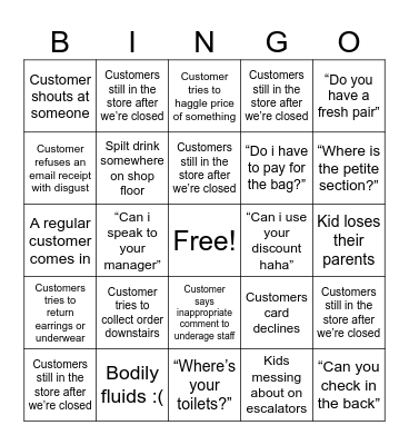252 Bingo Card