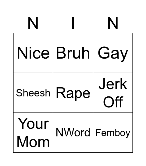 Group Chat Leaked Bingo Card