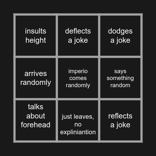 clayish card Bingo Card