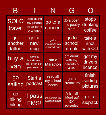 Spoilers for 2025 ? Bingo Card