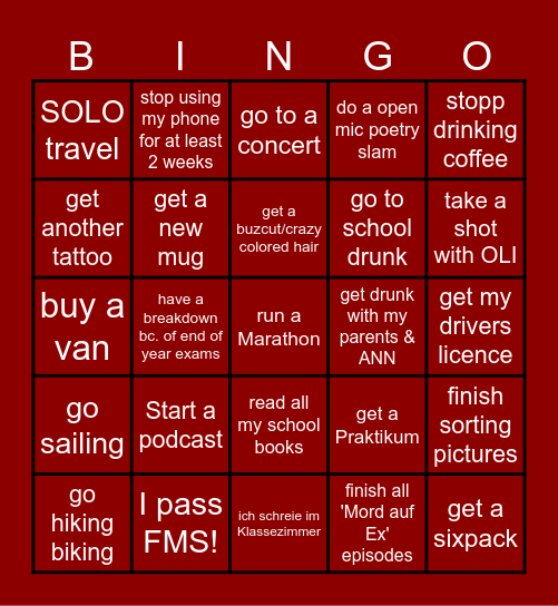 Spoilers for 2025 ? Bingo Card