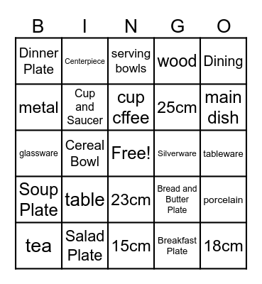 Table Appointment Bingo Card