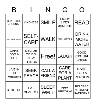 THE NEW ME IN 2025 Bingo Card