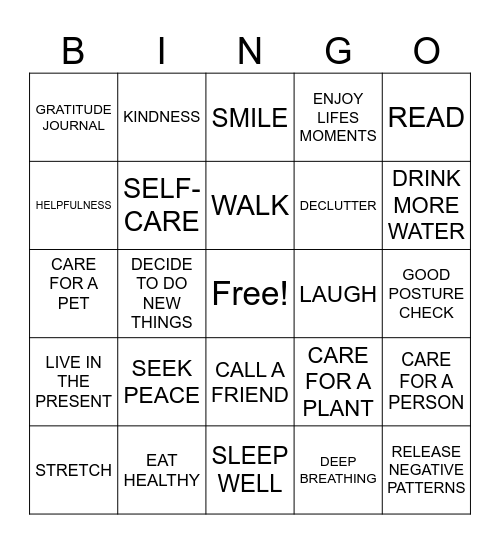 THE NEW ME IN 2025 Bingo Card