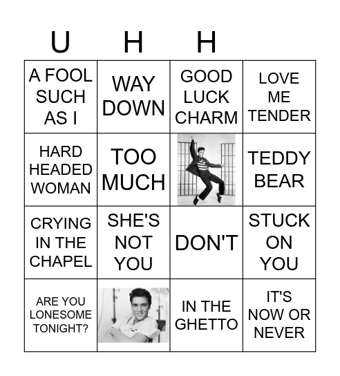 ELVIS BINGO Card