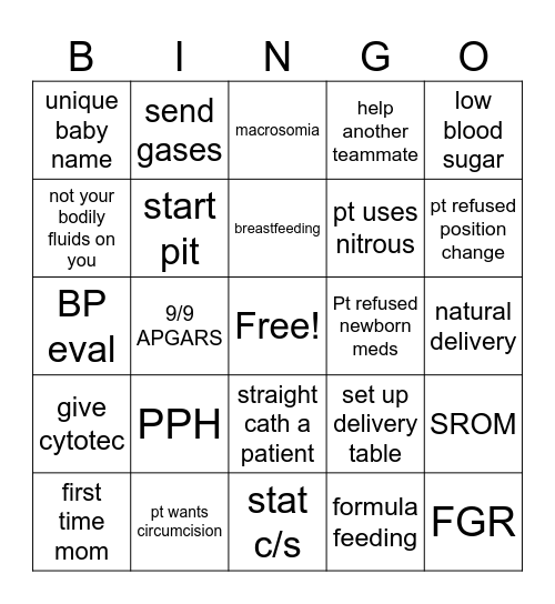 L&D Bingo Card
