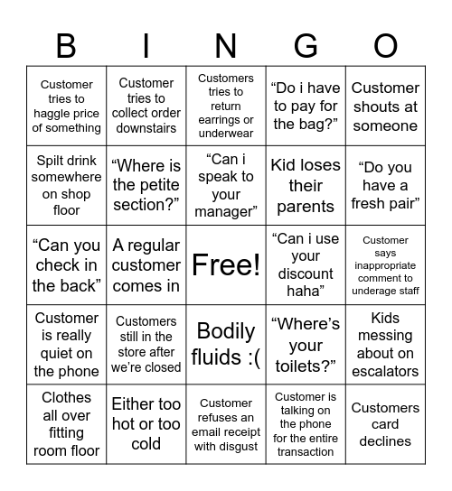 252 Bingo Card