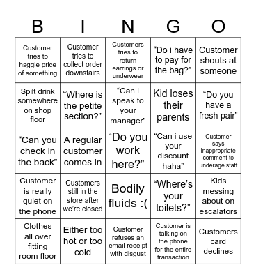 252 Bingo Card