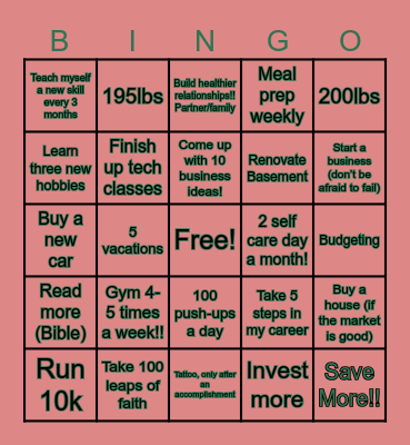 2025 Bingo Card