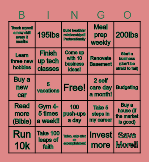 2025 Bingo Card