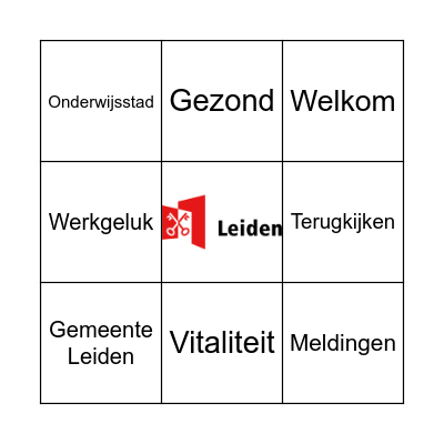 Gemeente Leiden Bingo Card