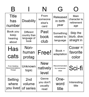 Natively Bingo Card