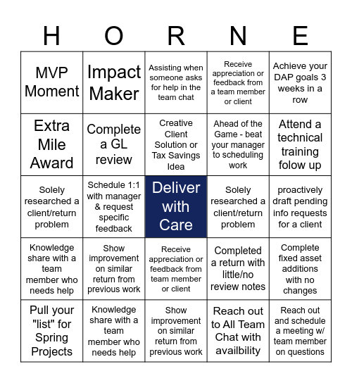 Busy Season Bingo! Bingo Card