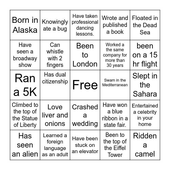 Life’s Colorful Journey 7 Bingo Card