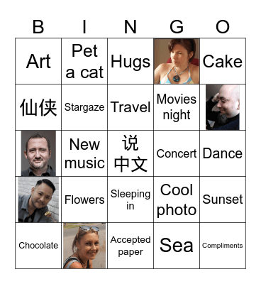 Things that make me happy Bingo Card