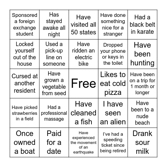 Life’s Colorful Journey- B Bingo Card
