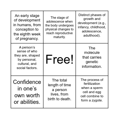 The Individual Bingo Card