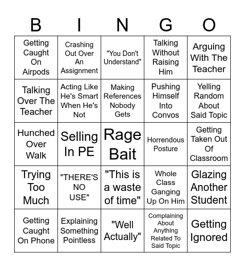 AK Bingo Card