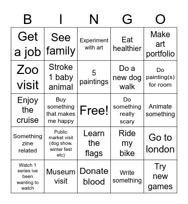 2025 Bingo Card
