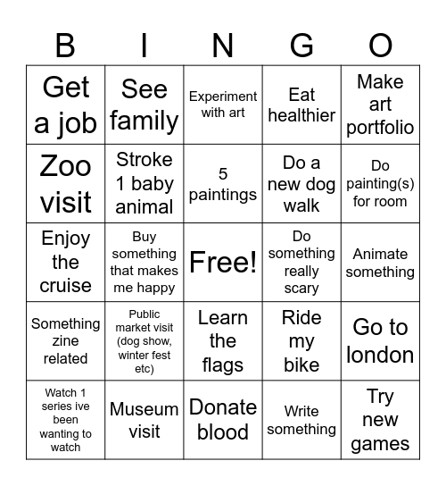 2025 Bingo Card