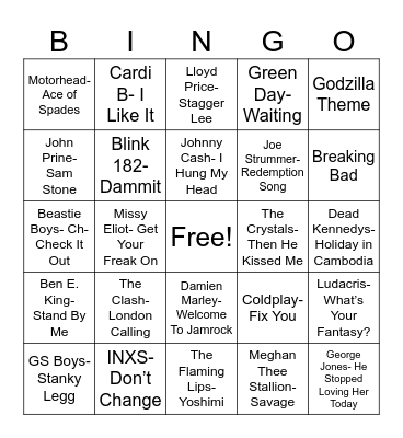 Radio Bingo Matt's Favorites Bingo Card