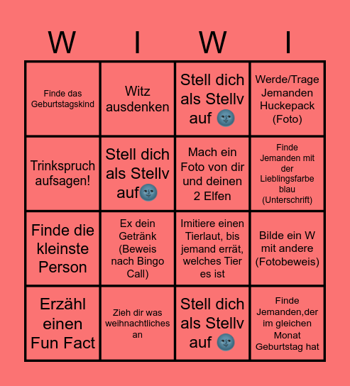 Fachschaftsbingo Card