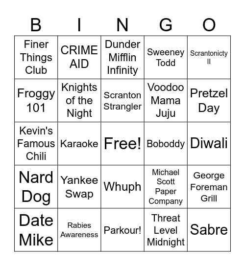 The Office Bingo - Round 3 Bingo Card