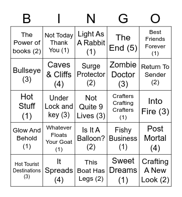 Minecraft Advancement Bingo Card