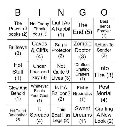Minecraft Advancement Bingo Card