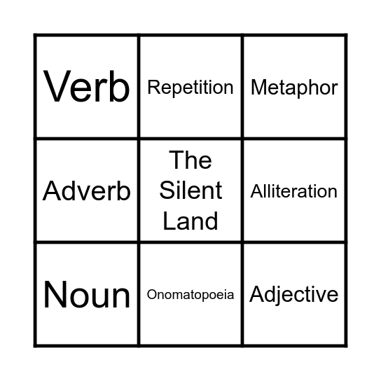 The Silent Land Q2 Bingo Card