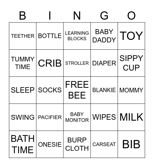 Babee Bingo Card