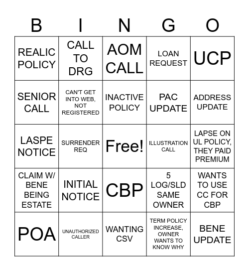 TONYA POE Bingo Card