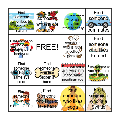 Getting to Know the Class! Bingo Card
